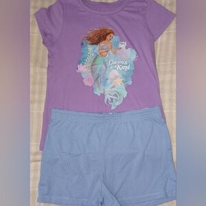 DISNEY MERMAID TOP & BOTTOM PAJAMAS SIZE 10/12